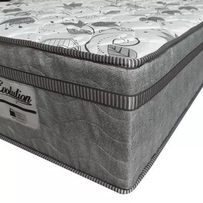 Imagem 29527 Cama Box + Cabeceira Cassis e Colchão Queen Probel Evolution 158x198x67cm Branco