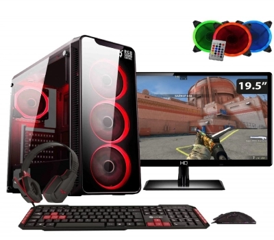 Leilão de Computador Gamer Completo Easy PC Intel Core i5 (GeForce GTX 1050 Ti 4GB) 8GB HD 1TB Monitor LED 19.5