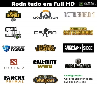 Imagem 49854 Computador Gamer Completo Easy PC Intel Core i5 (GeForce GTX 1050 Ti 4GB) 8GB HD 1TB Monitor LED 19.5