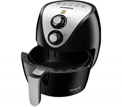 Imagem 1383 Fritadeira Elétrica Sem Óleo Air Fryer Mondial AF-30 Family IV 3,5L Preta com Timer