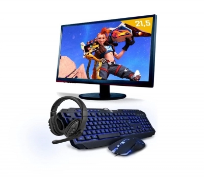 Imagem 49945 Kit Pc Gamer Smart Pc SMT81262 Intel i5 8GB (GeForce GTX 1650 4GB) 1TB + Monitor 21,5 - Bivolt