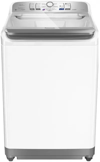 Lavadora de Roupas Panasonic NAF120B1 12Kg Cesto Inox 8 Prog de Lavagem Branca