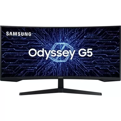 Imagem 49973 Monitor Gamer Samsung Odyssey G5 34 pol. VA Curvo Wide 165 Hz 2K QHD 1ms, FreeSync Premium HDR10 HDMI/DisplayPort - LC34G55TWWLXZD