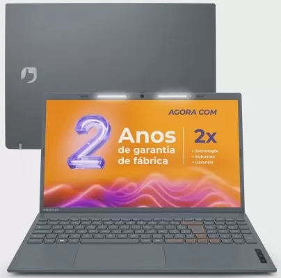 Leilão de Notebook Positivo Vision C15 Intel Celeron N4020 Linux 8GB ram 240GB ssd Lumina Bar 15.6 HD - Cinza