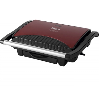 Sanduicheira E Grill Philco Press Inox Red Leilão Sanduicheira E Grill Philco Press Inox Red
