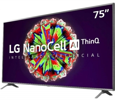 Leilão Smart TV LG 75 Pol. 4K NanoCell 75NANO79SNA - WiFi Bluetooth HDR Inteligencia Artificial ThinQAI Google Assistente Alexa IOT